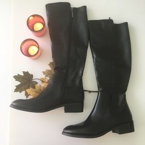 Donald J. Pliner Tall Faux Leather Black Boots